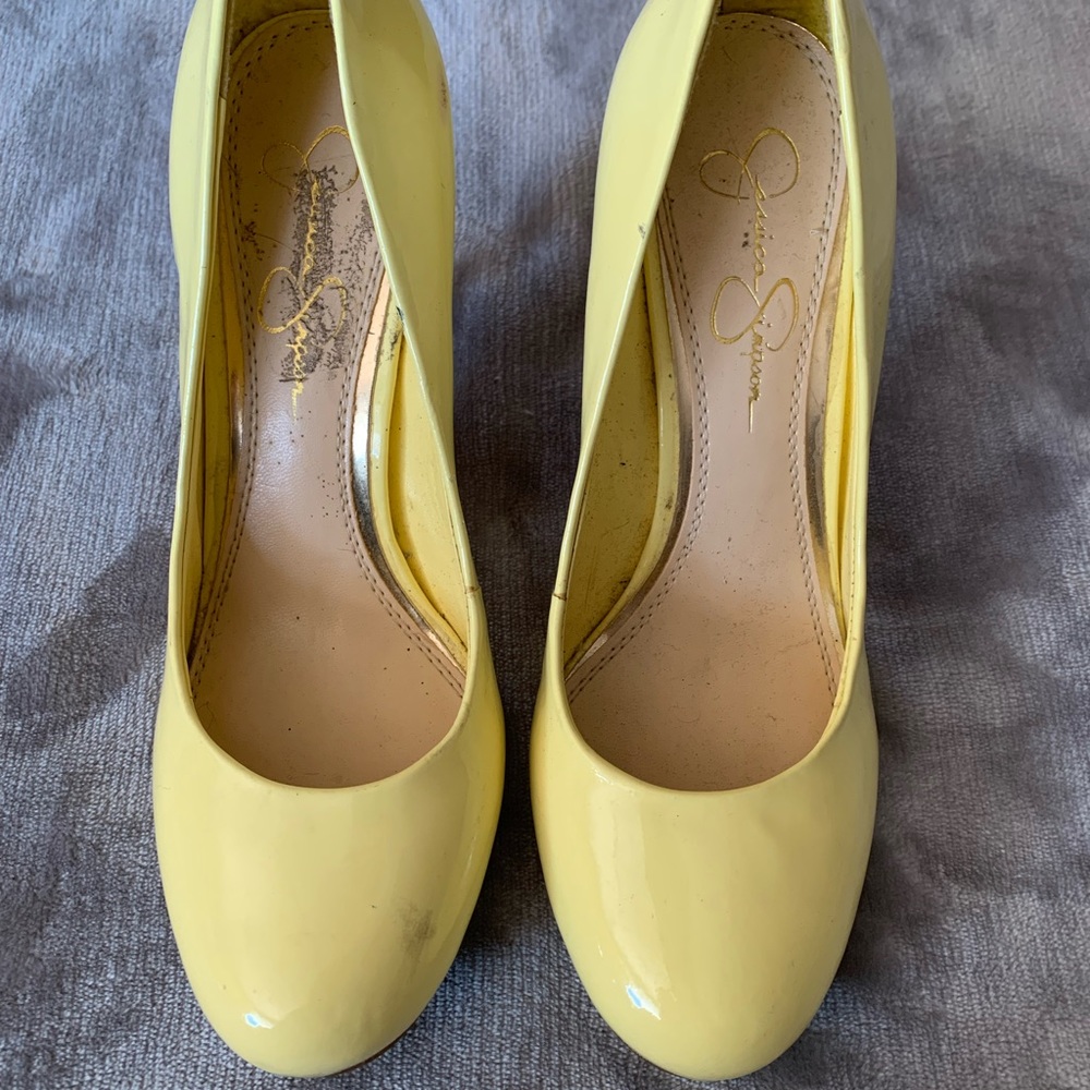 Yellow Jessica Simpson heels